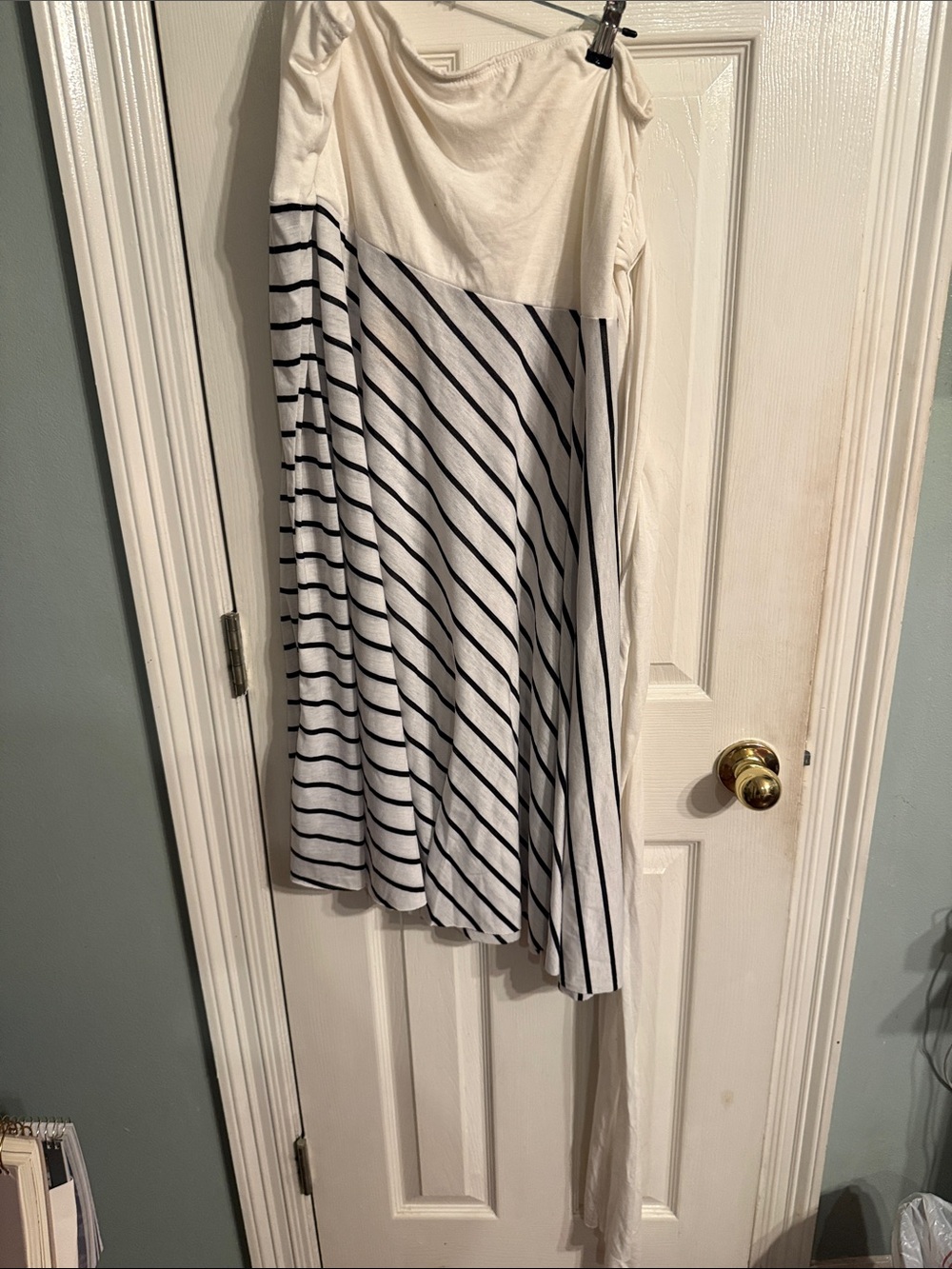 Catalina Black & White Striped Circle Skirt